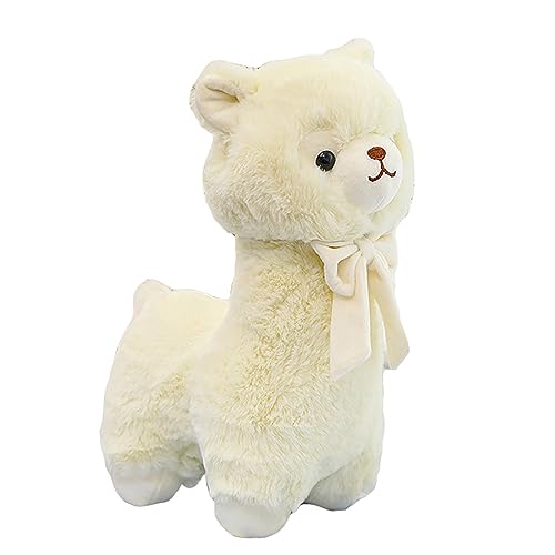 Trayosin Alpaka Stuffed Animals Plüschtier Süß Kuscheltier Puppe Alpaka Plüsch Spielzeug Mädchen Herz Puppe Stofftier Mädchen Geburtstag Geschenk (Beige,33cm) von Trayosin
