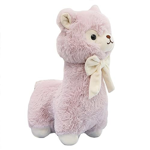 Trayosin Alpaka Stuffed Animals Plüschtier Süß Kuscheltier Puppe Alpaka Plüsch Spielzeug Mädchen Herz Puppe Stofftier Mädchen Geburtstag Geschenk (Lila,33cm) von Trayosin