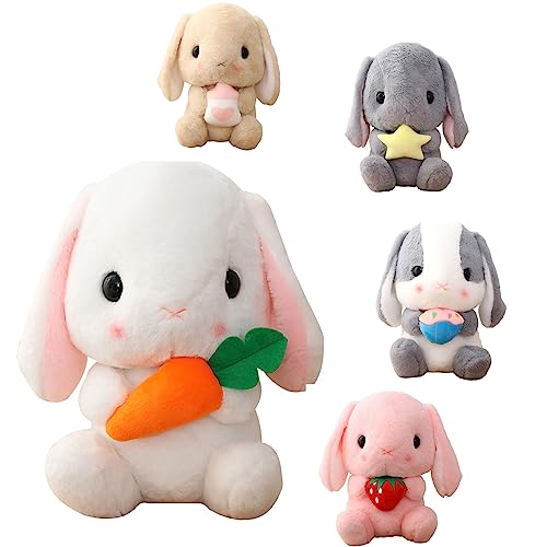 Trayosin Hase Plüschtier Kuscheltie Superweich Plüschhase, Osterkaninchen Plüschhase Plüsch Kissen Spielzeug Hase Plüschtier für Kinder Mädchen GeburtstagGeschenke (Weiß Karotte,12.5in) von Trayosin