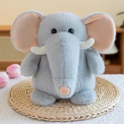 Trayosin Kuscheltier 25 cm Kuschelweiche Plüschtier für Mädchen, Jungen & Babys niedliches Plüschtier Stofftier zum Kuscheln und Spielen (Elefant) von Trayosin