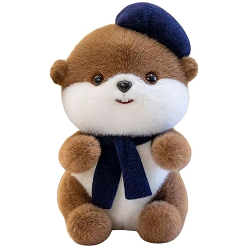 Trayosin Kuscheltier 35cm Biber Plüschtier niedliches Stofftier Plüsch Puppe Superweich Plüschtier zum Kuscheln und Spielen, für Mädchen, Jungen, tolle Geschenkidee (Braun) von Trayosin