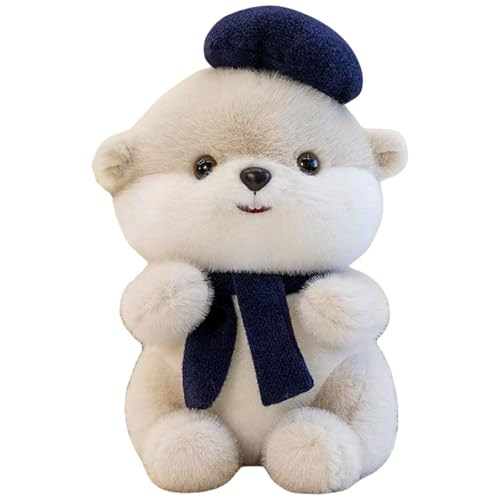 Trayosin Kuscheltier 35cm Biber Plüschtier niedliches Stofftier Plüsch Puppe Superweich Plüschtier zum Kuscheln und Spielen, für Mädchen, Jungen, tolle Geschenkidee (Grau) von Trayosin