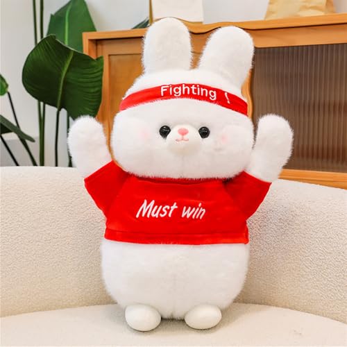 Trayosin Kuscheltier Hase Kreative Plüschtier Flauschiger Plüsch Puppe Kissen Spielzeug GeburtstagGeschenke für Kinder Erwachsene Mutmacher Geschenk (25cm,Kaninchen) von Trayosin