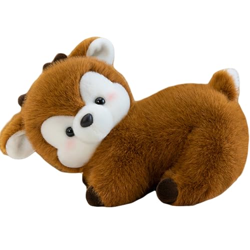 Trayosin Kuscheltier Kleine Hirsch Plüschtier 30cm Super Weich Plüsch Puppe Flauschiger Stofftier zum Spielen, Sammeln & Kuscheln für Jungen Mädchen Kinderzimmer Dekoration Geschenke (Braun) von Trayosin