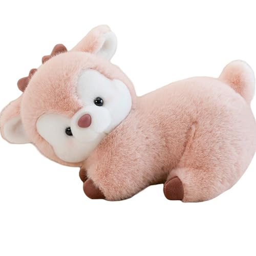 Trayosin Kuscheltier Kleine Hirsch Plüschtier 30cm Super Weich Plüsch Puppe Flauschiger Stofftier zum Spielen, Sammeln & Kuscheln für Jungen Mädchen Kinderzimmer Dekoration Geschenke (Rosa) von Trayosin