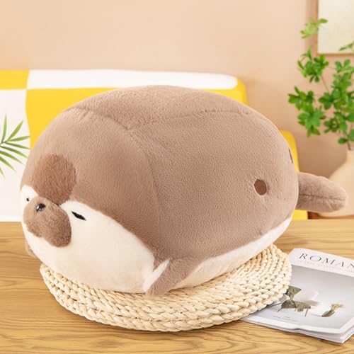 Trayosin Kuscheltier Robbe 40/60/80cm Groß Plüschtier Super Weiche Robbe Plush Pillow niedliche Plüsch Puppe Spielzeug Geburtstag Geschenk für Kinder (60cm,Braun) von Trayosin