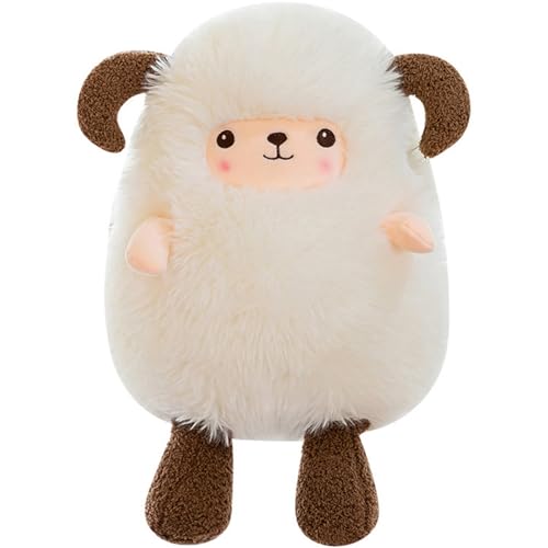 Trayosin Kuscheltier Schaf Superweich Schaf Stofftier Pillow Süßes Plüschtier Flauschiger Plüsch Puppe Spielzeug Geburtstag Geschenke für Jungen und Mädchen (35cm,Weiß) von Trayosin