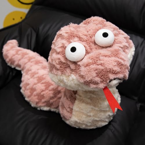 Trayosin Kuscheltier Schlange große Weiche Plüsch Schlange Stofftier Schlange Plüschtier Spielzeug Geschenke für Jungen Mädchen Geburtstag Party Prank Requisiten (70cm,Rosa) von Trayosin