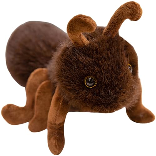 Trayosin Kuscheltier klein 23cm Ameise Plüschtier niedliches Weiches gefüllte Tier Stofftier Plüschpuppe Spielzeug Geschenk für Baby Jungen Mädchen (Braun) von Trayosin