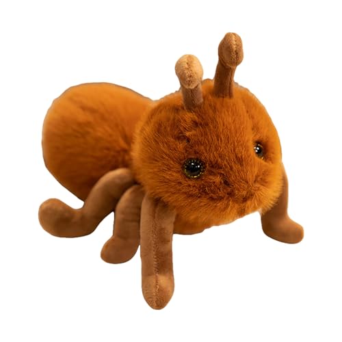 Trayosin Kuscheltier klein 23cm Ameise Plüschtier niedliches Weiches gefüllte Tier Stofftier Plüschpuppe Spielzeug Geschenk für Baby Jungen Mädchen (Gelbbraun) von Trayosin