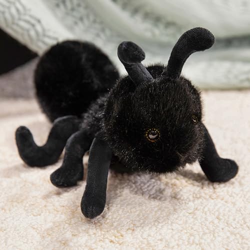 Trayosin Kuscheltier klein 23cm Ameise Plüschtier niedliches Weiches gefüllte Tier Stofftier Plüschpuppe Spielzeug Geschenk für Baby Jungen Mädchen (Schwarz) von Trayosin