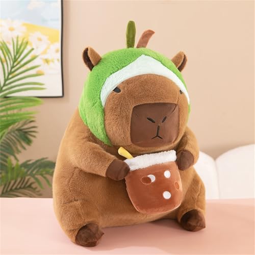 Trayosin Niedliches Plüschtier Capybara Plüsch Stofftier 35/45cm Capybara Kuscheltier PlüschPuppe Spielzeug für Kinder Mädchen Erwachsene Geburtstagsgeschenke und Heimdekor (35cm,Avocado) von Trayosin