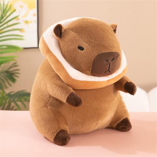Trayosin Niedliches Plüschtier Capybara Plüsch Stofftier 35/45cm Capybara Kuscheltier PlüschPuppe Spielzeug für Kinder Mädchen Erwachsene Geburtstagsgeschenke und Heimdekor (45cm,Toast) von Trayosin