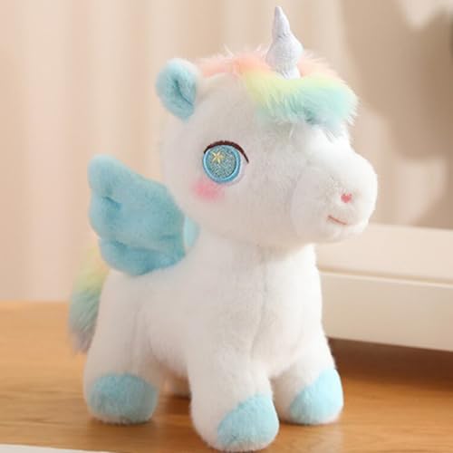 Trayosin Plüsch Einhorn Kuscheltier Plüschtier Einhorn Stofftier zum Spielen, Sammeln & Kuscheln PlüschPuppe Spielzeug Geburtstag Geschenke für Mädchen & Babys (30cm,Blau) von Trayosin