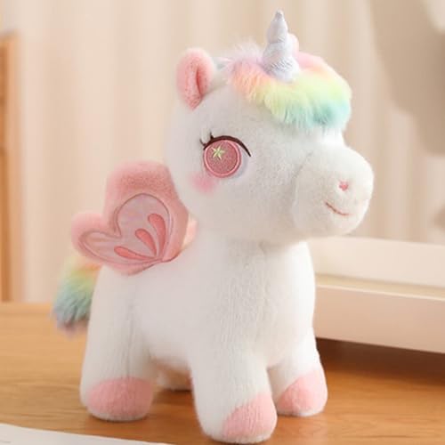Trayosin Plüsch Einhorn Kuscheltier Plüschtier Einhorn Stofftier zum Spielen, Sammeln & Kuscheln PlüschPuppe Spielzeug Geburtstag Geschenke für Mädchen & Babys (30cm,Rosa) von Trayosin