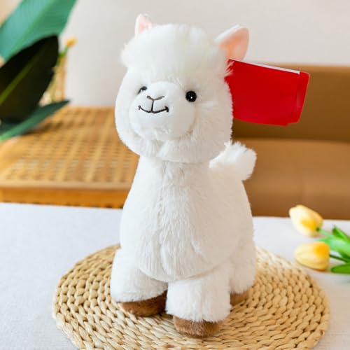 Trayosin Plüschtier Alpaka Kuscheltier Alpaka Stofftier süße kuschel Lama Plüsch Kissen Puppe Spielzeug Geburtstag Geschenk für Kinder Mädchen Jungen (30cm) von Trayosin