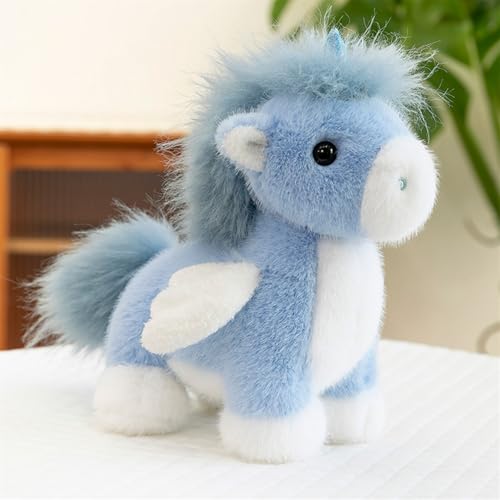 Trayosin Plüschtier Einhorn Kuscheltier 25/35cm Plüsch Einhorn Weiches Einhorn Kissen-Stofftier Süße Plüschtier für Kinder Mädchen Puppe Geschenk (25cm,Blau) von Trayosin