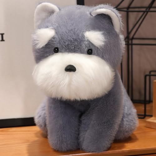 Trayosin Plüschtier Hund Kuscheltier super niedliches Plüsch Hund Puppe Stofftier zum Kuscheln und Spielen Plushie Spielzeug Geschenke für Kinder Mädchen Jungen (22cm,Grau) von Trayosin