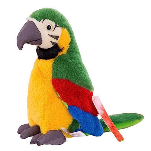 Trayosin Plüschtier Papagei Stofftier, Kawaii Papagei Plüsch, Realistisch Kuscheltier, Plüschkissen Weiches Spielzeug Wurfkissen Schmusetier Geschenk für Kinder Mädchen Jungen,28cm (Grün) von Trayosin