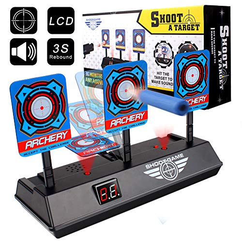 Trdlpyn Zielscheibe für Nerf Pistole, Zielscheibe Elektrisch mit Licht und Sounds, Auto-Reset Elektro-Schießscheiben Jungen Spielzeug für 6 7 8 9 10 Jahre Trdlpyn Zielscheibe für Nerf Pistole, Zielscheibe Elektrisch mit Licht und Sounds, Auto-Reset Elektro-Schießscheiben Jungen Spielzeug für 6 7 8 9 10 Jahre von Trdlpyn