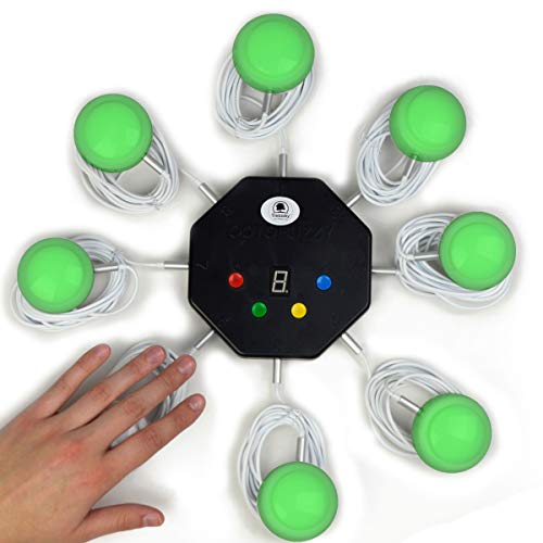 Trebisky Quiz-Antwort-Spiel Buzzer Eigenständiges System mit LED-Lichttasten 8-Spieler 3-Fuß-Kabel (System 2. Gen) von Trebisky