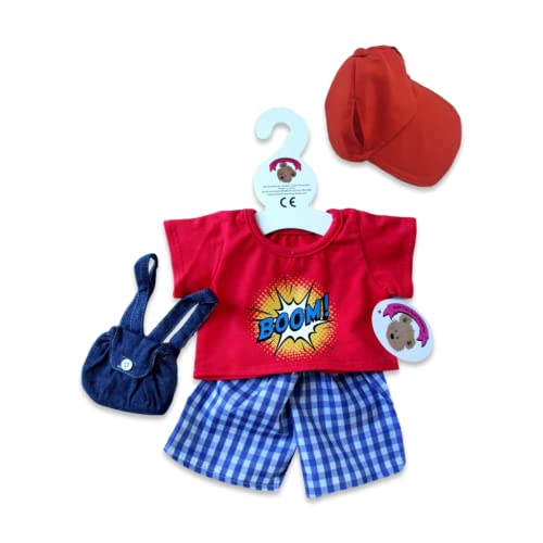 Build a Bear fit Teddy Bear Clothes Boom! Outfit & Denim Backpack von Build Your Bears Wardrobe