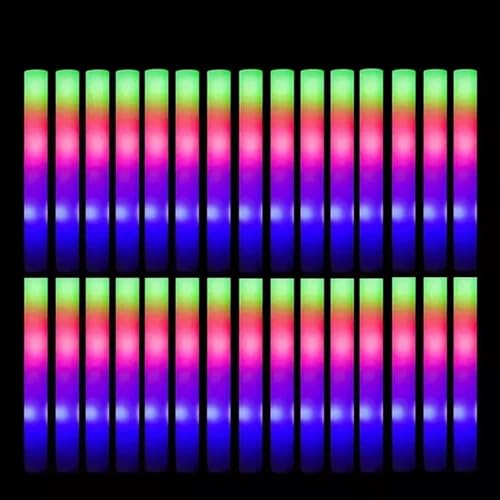 Treeboy LED-Schaumstoff-Leuchtstäbe, Leuchtstäbe, leuchtet im Dunkeln, Halloween-Weihnachts-Partyzubehör, Geschenke, Partyzubehör für Partys, Hochzeiten, Geburtstage, Raves, Konzert, 3 Modi, bunt von Treeboy