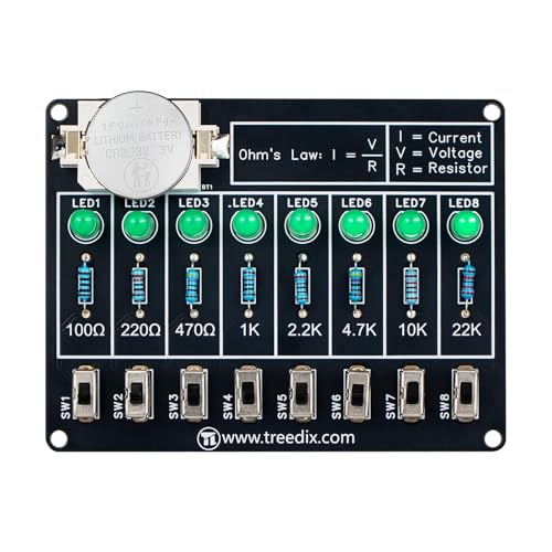 Treedix Lötübungs Set, DIY Elektronik-Projekt Lernplatine, Widerstand-Lernplatine, Löt-Set Projekte zum Erlernen des Zusammenhangs zwischen Strom und Widerstand Treedix Lötübungs Set, DIY Elektronik-Projekt Lernplatine, Widerstand-Lernplatine, Löt-Set Projekte zum Erlernen des Zusammenhangs zwischen Strom und Widerstand von Treedix