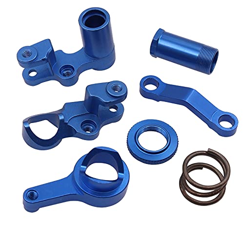 Treehobby Aluminium-Lenkkurbeln und Servo-Spar-Set, kompatibel mit Traxxas 1/10 Slash 4x4 Upgrade-Teilen (Marineblau) von Treehobby
