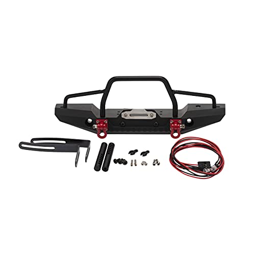Treehobby RC Modell Metall Auto Frontstoßstange mit 2 LED Licht Kompatibel mit 1/10 RC Crawler Car Traxxas TRX4 TRX-4 D90 D110 Defender Axial SCX10 90047 90046 RC Crawler Car Upgrade Parts Treehobby RC Modell Metall Auto Frontstoßstange mit 2 LED Licht Kompatibel mit 1/10 RC Crawler Car Traxxas TRX4 TRX-4 D90 D110 Defender Axial SCX10 90047 90046 RC Crawler Car Upgrade Parts von Treehobby