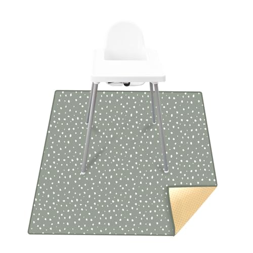 Treer Unterlage Hochstuhl, 110x110cm Baby Hochstuhl Bodenmatte Spritzmatte für Unter Hochstuhl Wasserdicht Rutschfest Bodenschutzmatte Karikatur Krabbelmatte Faltbar Baby Spielmatte (Splitter) von Treer