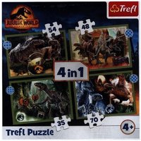4 in 1 Puzzle 35, 48, 54, 70 Teile Jurassic World (Kinderpuzzle) von Trefl S.A.
