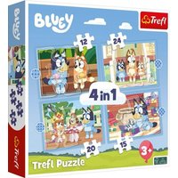 Bluey 4in1 Puzzle 12/15/20/24 Teile von Trefl S.A.