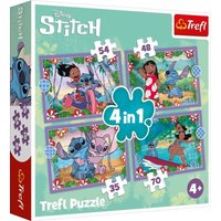 Lilo & Stitch 4in1 Puzzle 35/48/54/7 Teile von Trefl S.A.