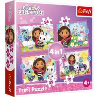 4 in 1 Puzzle - Gabby's Dollhouse von Trefl Sa