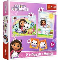 2 in 1 Puzzles + Memo - Gabby's Dollhouse 2 in 1 Puzzles + Memo - Gabby's Dollhouse von Trefl