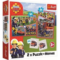 2 in 1 Puzzles + Memos Feuerwehrmann Sam von Trefl