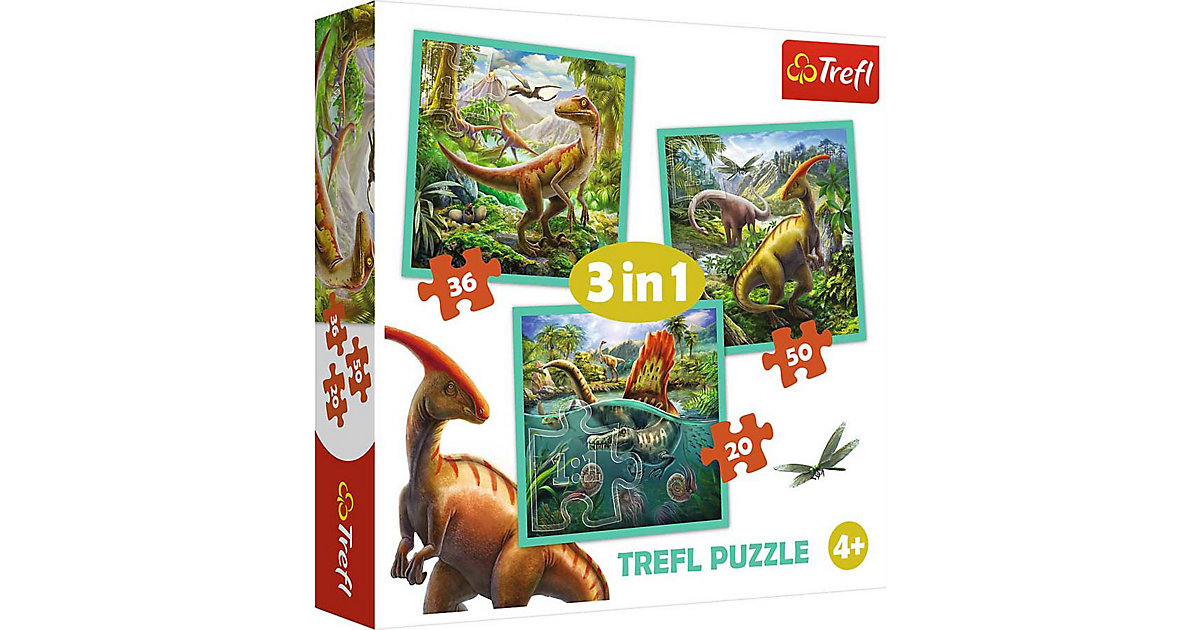 3in1 Puzzle - 20/36/50 Teile - Dinosaurier von Trefl
