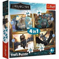 4 in 1 Puzzle 35, 48, 54, 70 Teile Dragons von Trefl