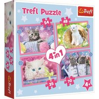 4 in 1 Puzzle 35, 48, 54, 70 Teile - Katzen von Trefl