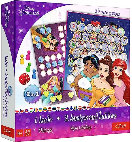 Brettspiel 2in1 Chinesisch + Schlangen und Leitern Disney Pincess von Trefl