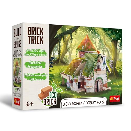 Brick Trick Trefl Kleines Waldhaus/Forest House – Bauen aus Ziegeln, EKO Echte Ziegelsteine, 220 Ziegel, Mehrfach verwendbar, Für Baufans, Kreativ-Set für Kinder ab 6 Jahren Brick Trick Trefl Kleines Waldhaus/Forest House – Bauen aus Ziegeln, EKO Echte Ziegelsteine, 220 Ziegel, Mehrfach verwendbar, Für Baufans, Kreativ-Set für Kinder ab 6 Jahren von Trefl
