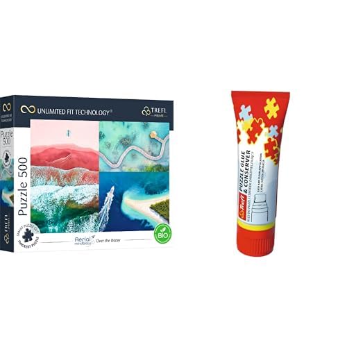 Bundle Trefl 500 Puzzle UFT Aerial Mindblow: Over The Water + Trefl, Puzzlekleber von Trefl