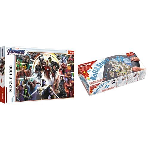 Bundle Trefl Puzzle 10626 Marvel, Avengers: Ende des Spiels-Puzzle 1000 Elemente, 1000 Steine + Trefl 500-3000 Puzzlematten von Trefl