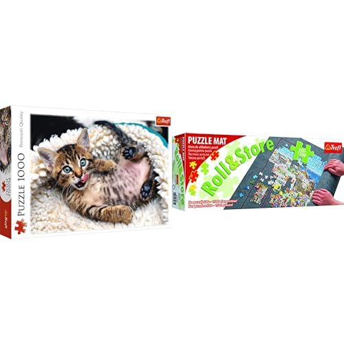 Bundle Trefl - Puzzle Die Lustige Katze 1000 Teile + Puzzlematte, 500-1500 Teile Puzzle Trefl von Trefl