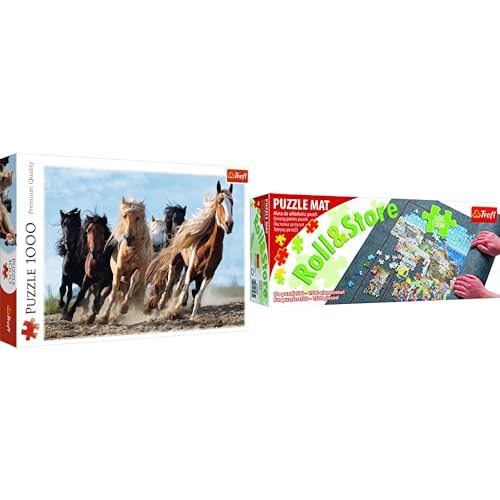 Bundle Trefl - Puzzle Galoppierende Pferde 1000 Teile + Puzzlematte, 500-1500 Teile Puzzle Trefl von Trefl