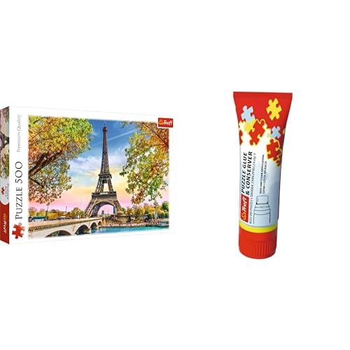 Bundle Trefl - Puzzle Romantisches Paris 500 Teile + Puzzlekleber von Trefl