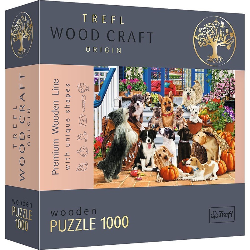Holz Puzzle 1000 - Hunde von Trefl
