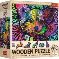 Holz Puzzle 500+1 - Bunter Welpe von Trefl