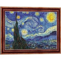 Kunstrahmen Puzzle 500 - Die Sternennacht, Vincent van Gogh von Trefl